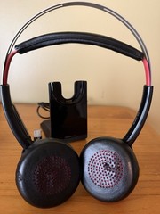 Plantronics PLT Focus Headset W/ Microphone With Charging Dock And USB Dongle