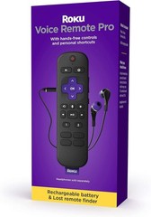 Roku Voice Remote Pro | Rechargeable voice remote with TV controls, lost remote