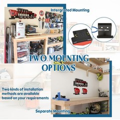 3-in-1 Metal Wall Mount for Milwaukee Chargers and Batteries, Charger Holder …