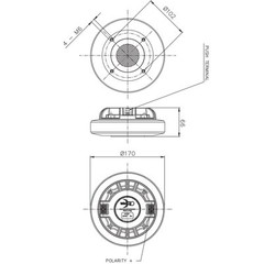 Faital Pro HF201 8ohm 2″ throat Midrange Tweeter Compression Horn Driver 108dB