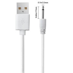 Replacement DC Fast Charging Cable USB To 2.5mm Adapter Cord for Wand Massager