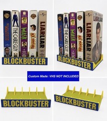 Blockbuster VHS Display Stand Custom Holds 5 Tabletop Storage VHS NOT INCLUDED