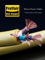 1M OCC Copper Audio Power 3Core Power Cable HiFi Bulk Cord Power Wire DIY