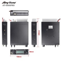 Anytone AT‑6666 PRO 10 Meter Radio 80W AM/FM/USB/LSB/CW 7‑Color LCD NRC