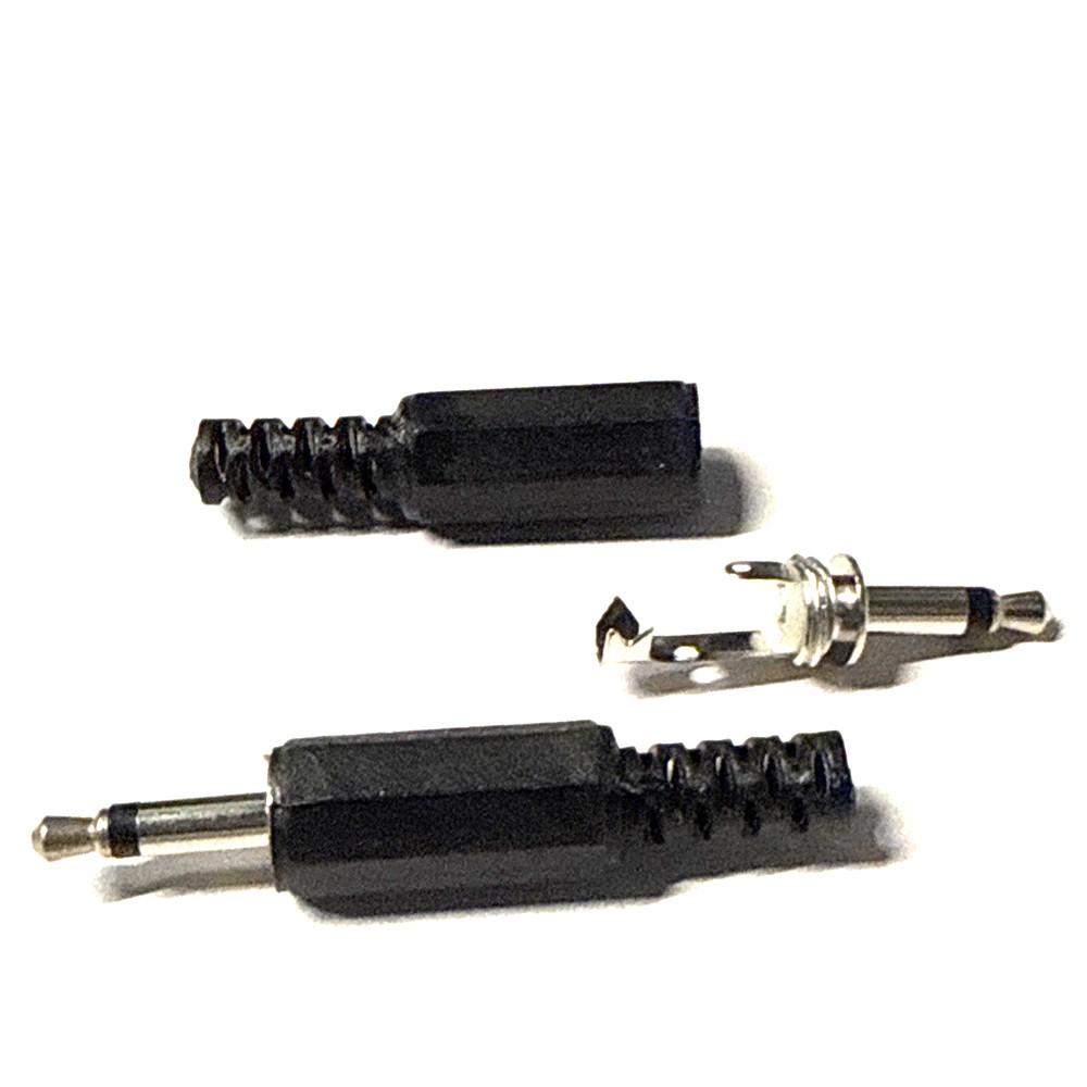 2x Audio Male Plug in Jack Mono Connector 1/8 inch 3.5 mm