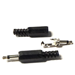 2x Audio Male Plug in Jack Mono Connector 1/8 inch 3.5 mm