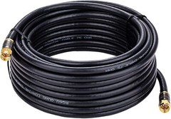 RG6 QUAD Shield Coax Cable Black TV Antenna Satellite 3ft-100ft Multi-Pack Lot