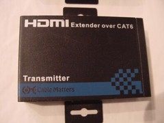CABLE MATTERS HDMI EXTENDER OVER CAT6 RECEIVER & TRANSMITTER – NO POWER CORDS