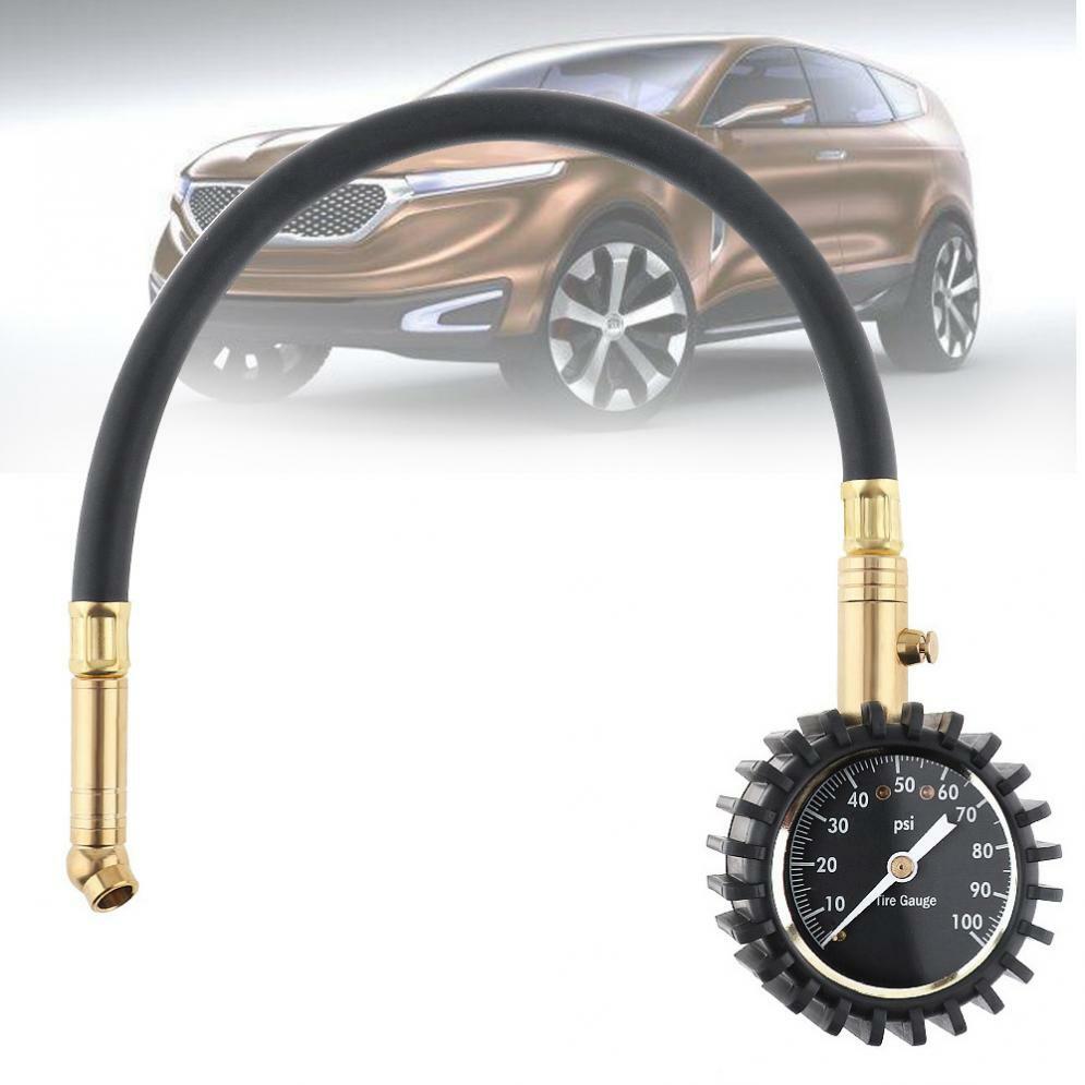 Portable ABS + Metal 100PSI Precision Pointer Style Tire Pressure Gauge