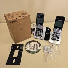 ​VTech VG231-2 Cordless Phone System – 2 Handsets – Easy to Use – Large LCD