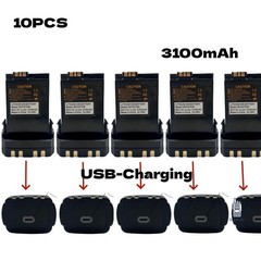 Lot/10 NNTN7038 3100mAh USB-C Li-ion Battery For APX6000 APX7000 APX8000 Radios