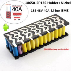 Daly 13S 48V 30A Li-ion BMS + 5P13S Holder + Nickel Kits for 18650 Battery AAU