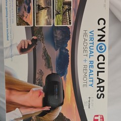 Cynoculars Smartphone VR Headset w/ Remote, 360° Viewing, 6.0in, 96° FOV