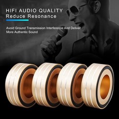Tertullus 4 Pcs Speaker Feet Aluminum HiFi Turntable 58mm×22mm, Gold
