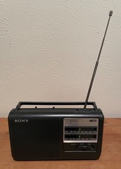 Sony ICF-38 Portable AM/FM 2 Band Radio TESTED AC or Battery VGC SHIPS FAST!