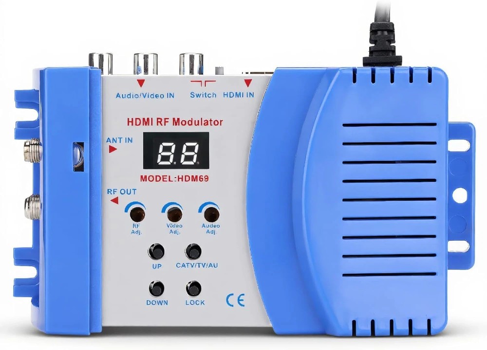 HDMI Modulator RF Modulator for PAL NTSC Format, Composite VHF UHF AV to RF Conv