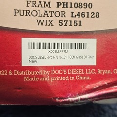 Doc’s D6128: Diesel Oil Filter Fits Ford 6.7L Powerstroke F250