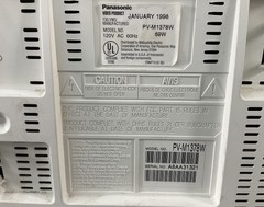 DEFECTIVE PANASONIC PVM1378W 13 CRT TV VCR VHS Combo Player TV G3D