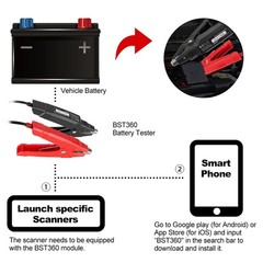 LAUNCH BST360 Car Battery Tester Clip Diagnostic Work For X431 V/V+/PRO3S+/IOS*
