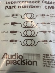 NEW Audio Precision CAB-XBR Interconnect 4 Cable kit RCA/Phono to XLR