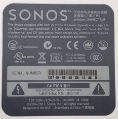 Sonos Connect:Amp Music Streamer Gen 1 S1 App For Parts