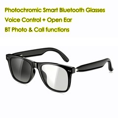 2-in-1 Photochromic Bluetooth Smart Glasses Sunglasses 6.0 Speaker Calls & Music