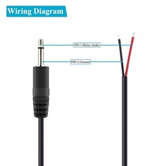 Versatile 3.5mm Speaker Wire Pigtail Connector 2-Pack – Ideal for Audio Projects