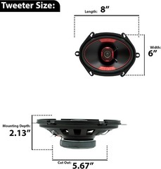 Durable 5×7 6×8 Inch Speakers with Metal Plastic Construction for Longevity