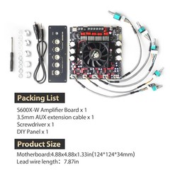 Power Amplifier Board Bluetooth 5.2 2.1 Channel 300W x 2+600W DIY Speaker