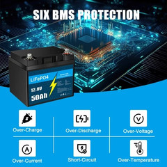 LiFePO4 Battery 12V 10Ah 30Ah 50Ah with BMS for RV Trolling Motor with Charger