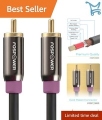 Subwoofer RCA Cable 15FT Male to Male Gold Shielded Audio Wire for Home Enter…