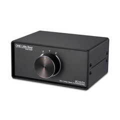 3 Way Audio Mechanical Switcher XLR Balanced Passive Selector Splitter Box Black