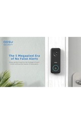 AOSU Video Doorbell Pro V8P1AX11 + WiFi Homebase Black/Space Gray Open Box