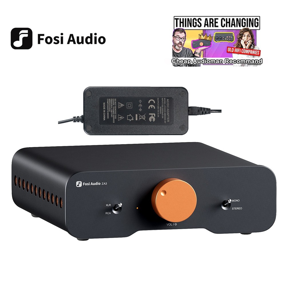 Fosi Audio ZA3 Balanced Stereo Amplifier Home Audio Component Mono Sub Amp 48V