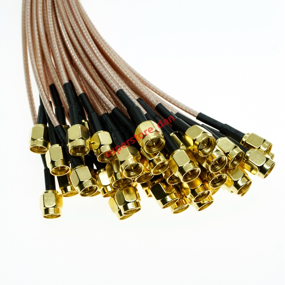 5-100Pcs RG316 SMA male to SMA male Lot RF Pigtail Coax Jumper Coaxial Cable