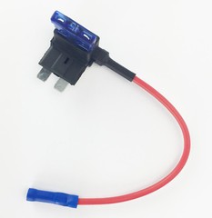 Standard ATC/ATO Blade Fuse Tap Dual Circuit Adapter 16 AWG Wire 15A Fuse 12/24V