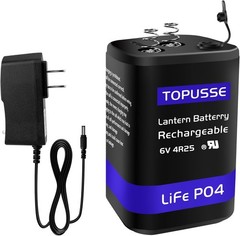 6V 4.5AH Rechargeable LiFePO4 Lantern Battery with Charger