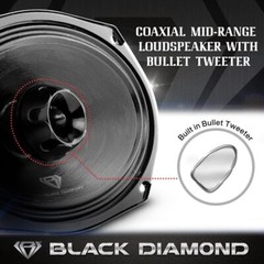 Black Diamond 6×9″ Mid-Range Loudspeaker with Built-in Bullet Tweeter DIA-XT69