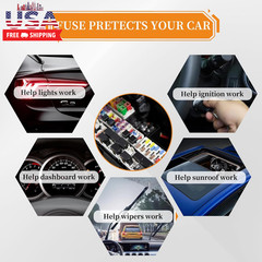 120 Pieces Mini Fuse Kit, Car Fuse Assortment Kit, Mini Blade Fuses Automotive f