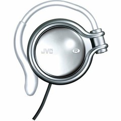 New JVC HP-AL102-S Clip-on Headphones Silver Japan Import Lightweight Comfort