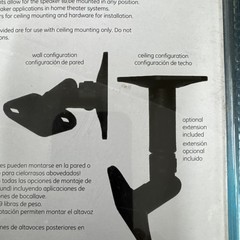 GE Universal Speaker Mounting Brackets – Wall or Ceiling Mount – NEW