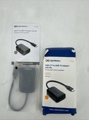 Cable Matters USB-C to UHD TV Adapter PD Thunder Bolt 3 Port Compatible 201028