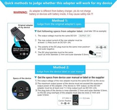 5V1A AC Adapter DC5V Power Supply Cord with 11 Plug Tips AC to DC 5Volt 1A 500mA