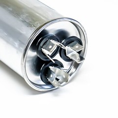 Supco Capacitor Round Dual Run 20 + 5 uf mfd 370/440 Volts for HVAC Motors