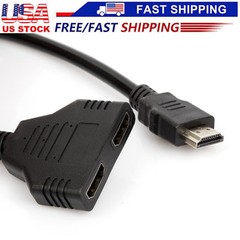 4K HDMI Cable Splitter Adapter 2.0 Converter 1 In 2 Out 1 Male to 2 Female