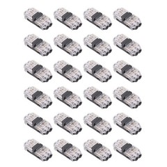24 Pack 2 Pin Wire Connector Quick Splice Solderless For Automotive 18-22 Gauge