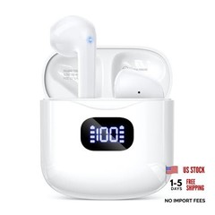 Wireless Earbuds Bluetooth 5.3 Headphones, 40Hrs Playback Stereo Ear A-White