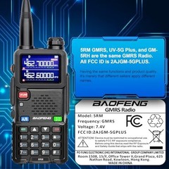 8W GMRS Handheld Walkie Talkies – Long Range Two Way Radios, NOAA/FM/UHF/VHF, 99