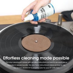6-in-1 Vinyl Record Cleaning Kit w/Microfiber Cloth/Label Protector/Stylus Brush