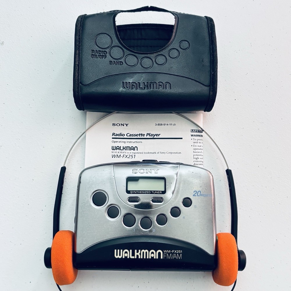Sony Walkman WM-FX251 AM/FM Radio Cassette Player – New Belt – Reconditioned